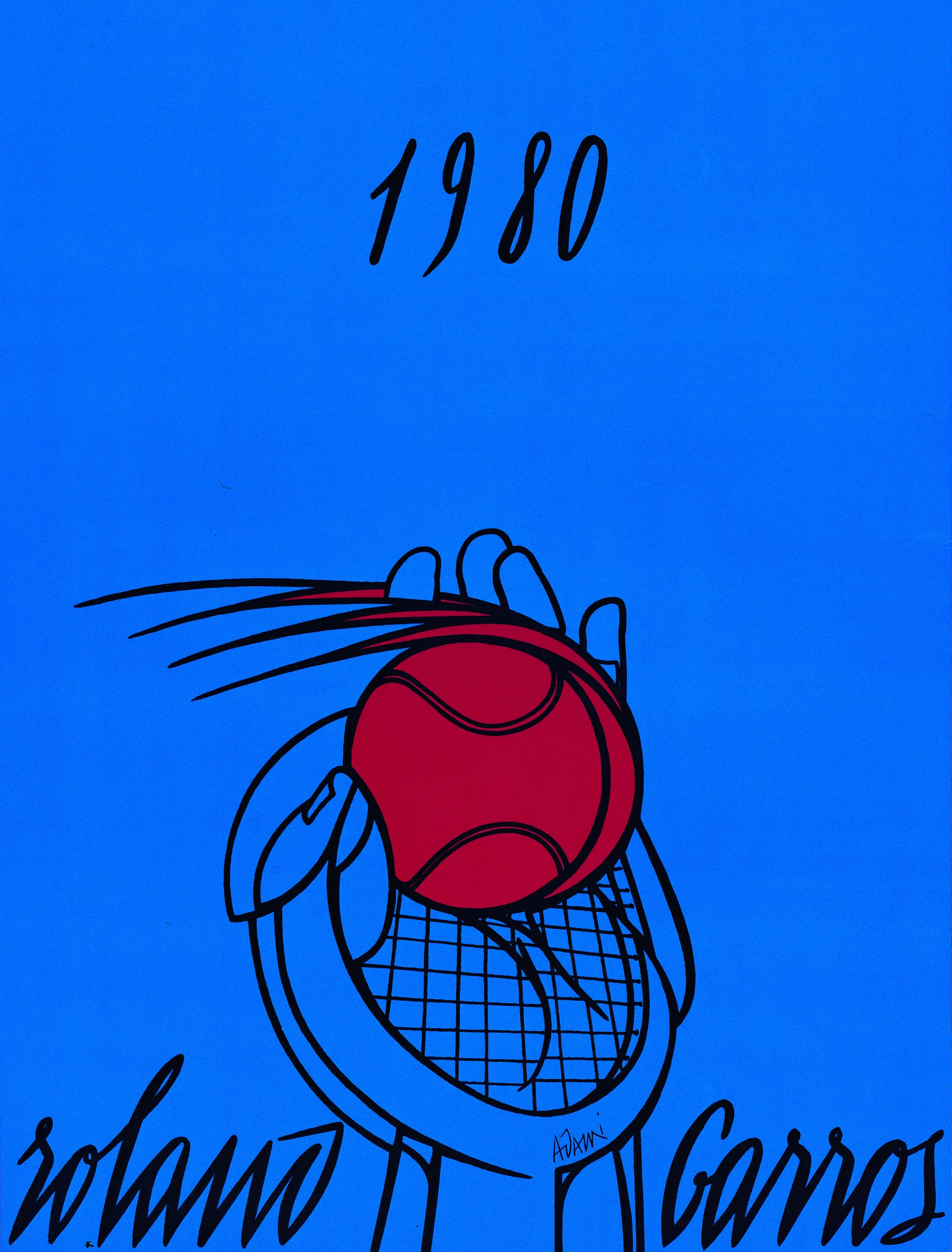 Roland-Garros 1980 poster by Valerio Adami