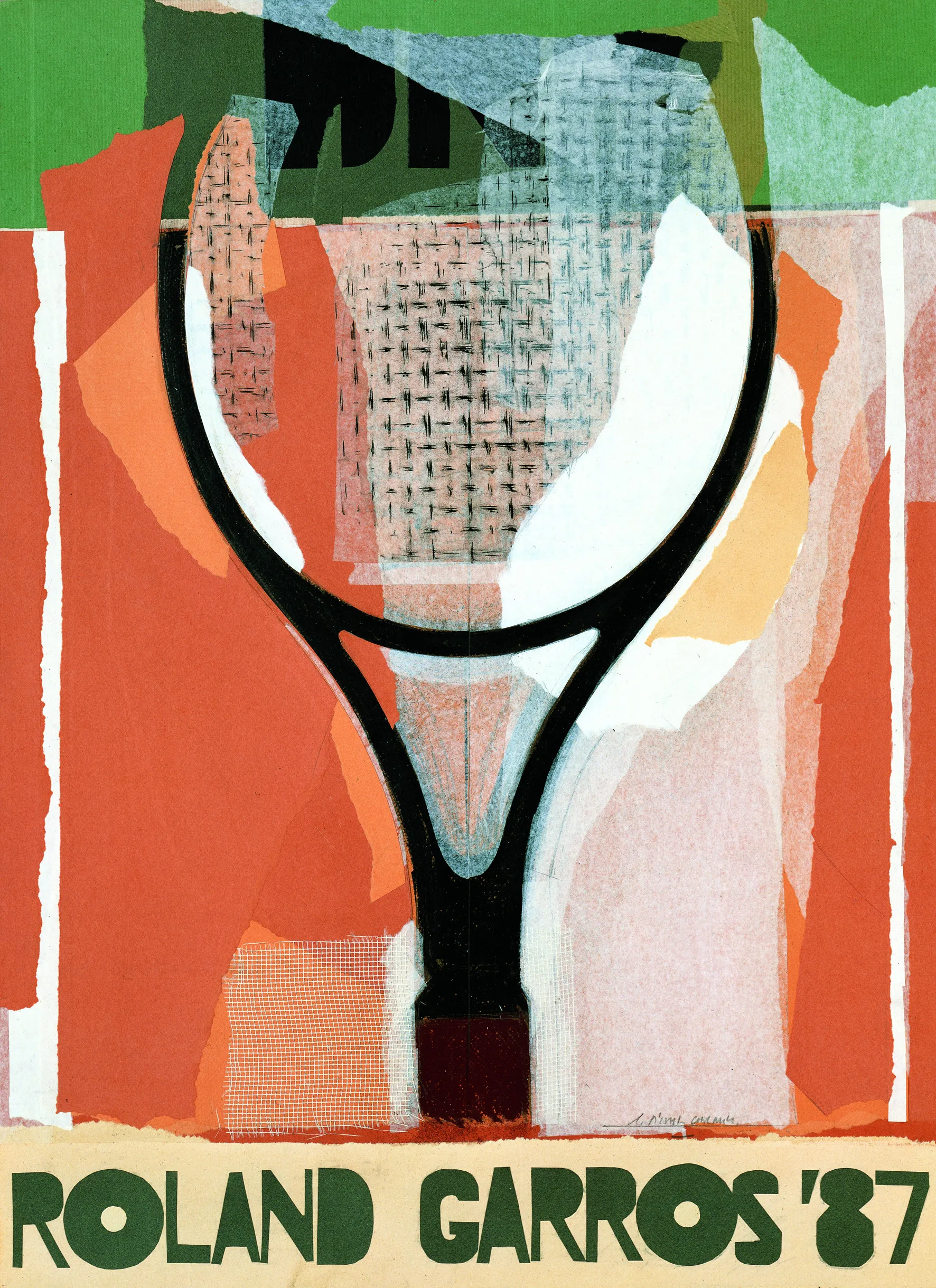 Roland-Garros 1987 poster by Gérard Titus-Carmel