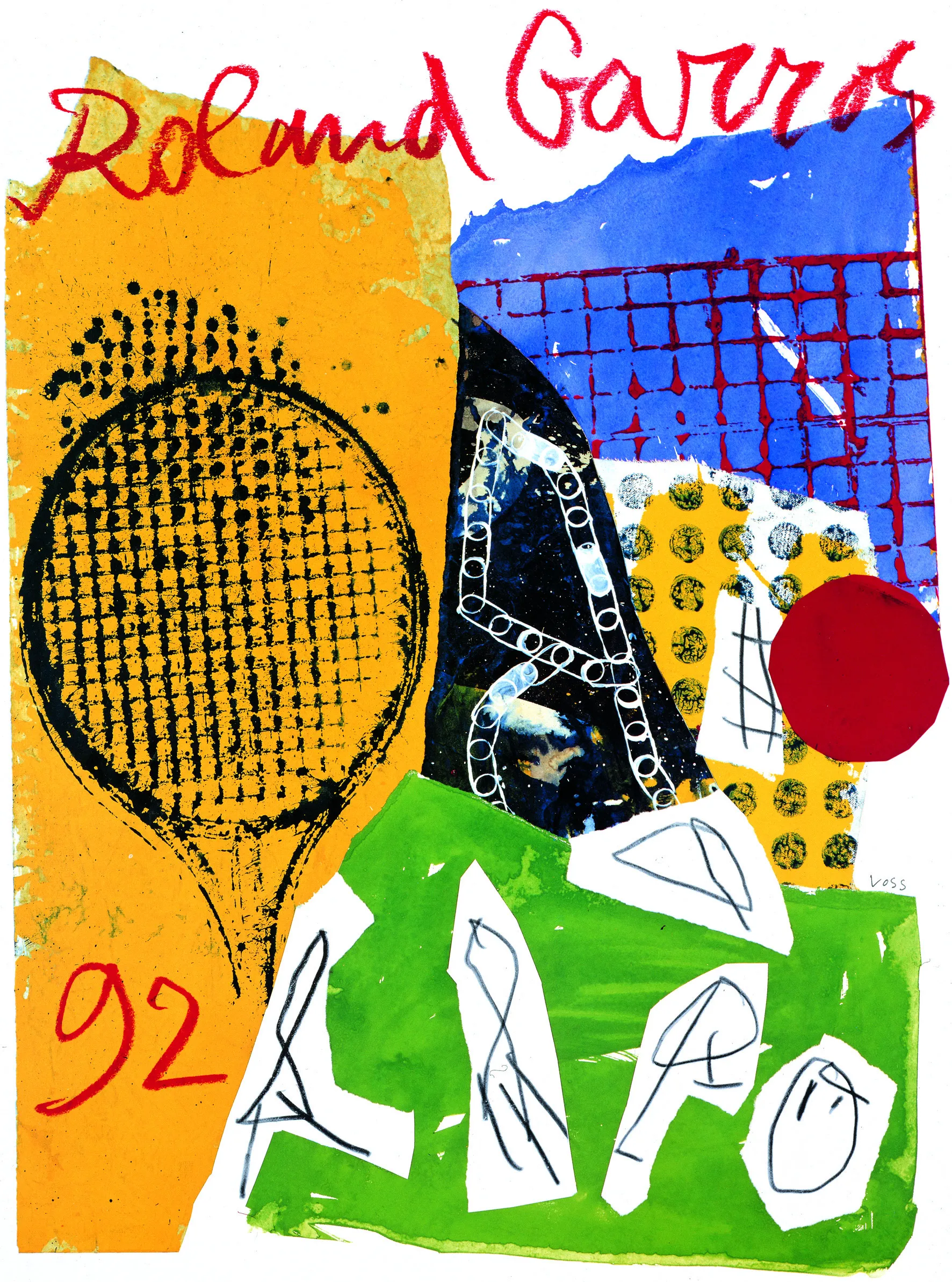 Roland-Garros 1992 poster by Jan Voss