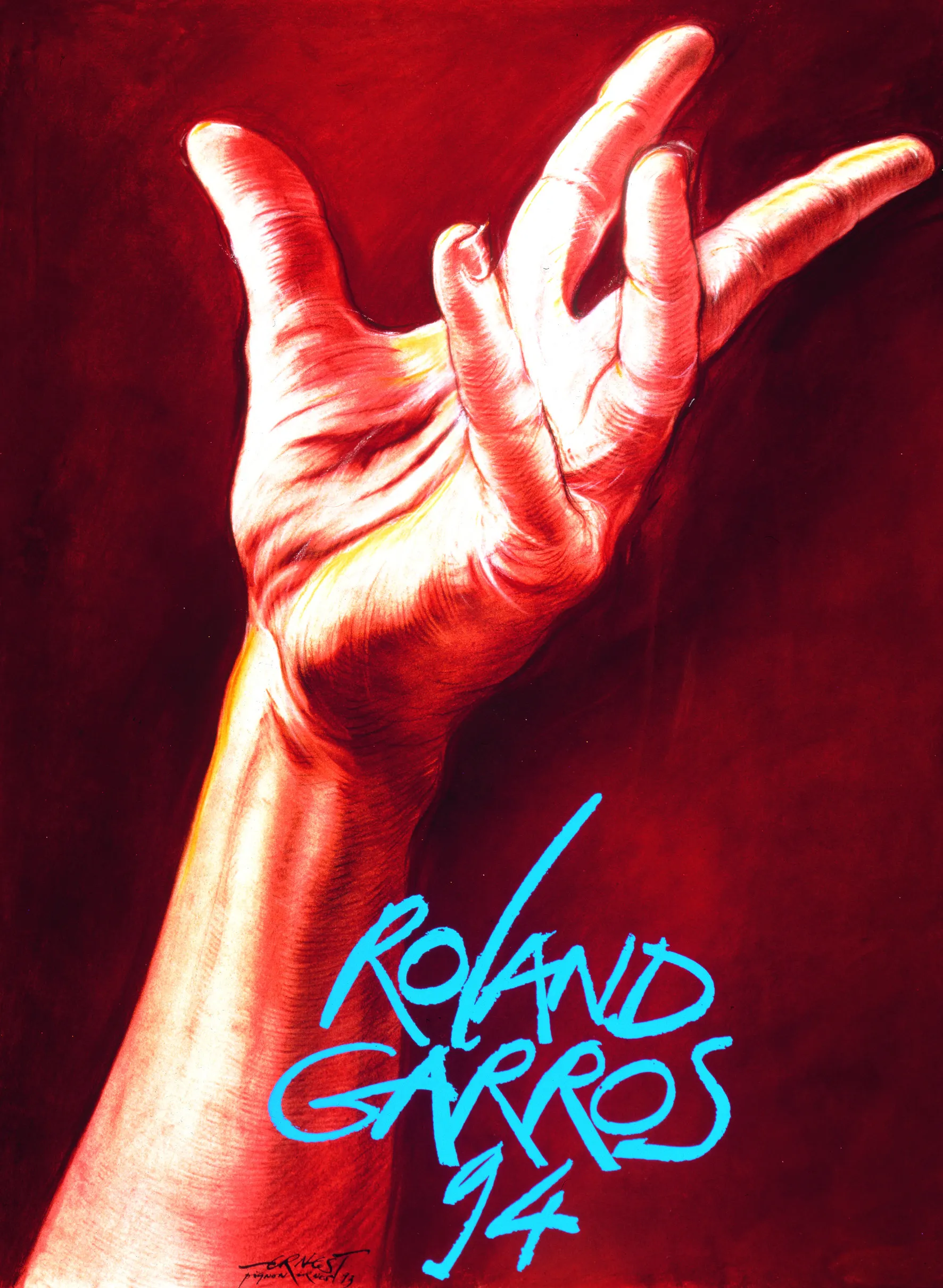 Roland-Garros 1994 poster by Ernest Pignon-Ernest