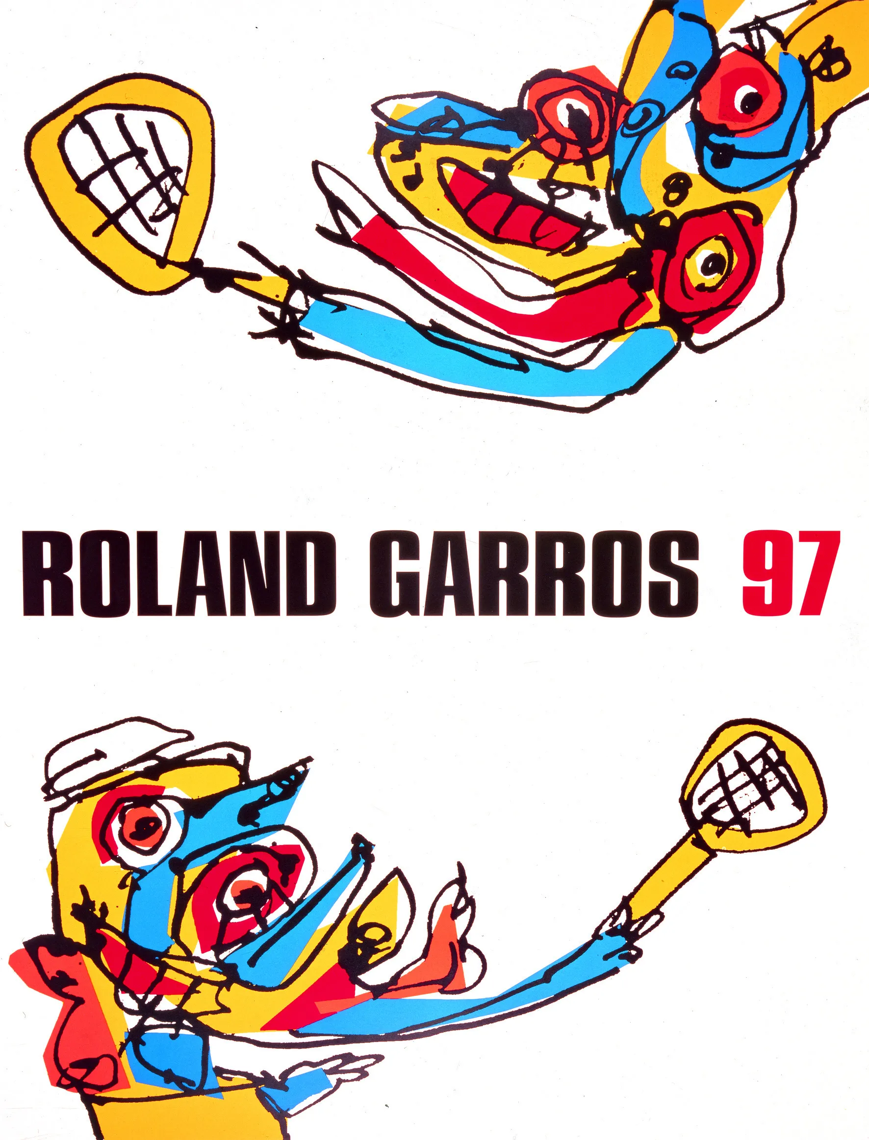 Roland-Garros 1997 poster by Antonio Saura