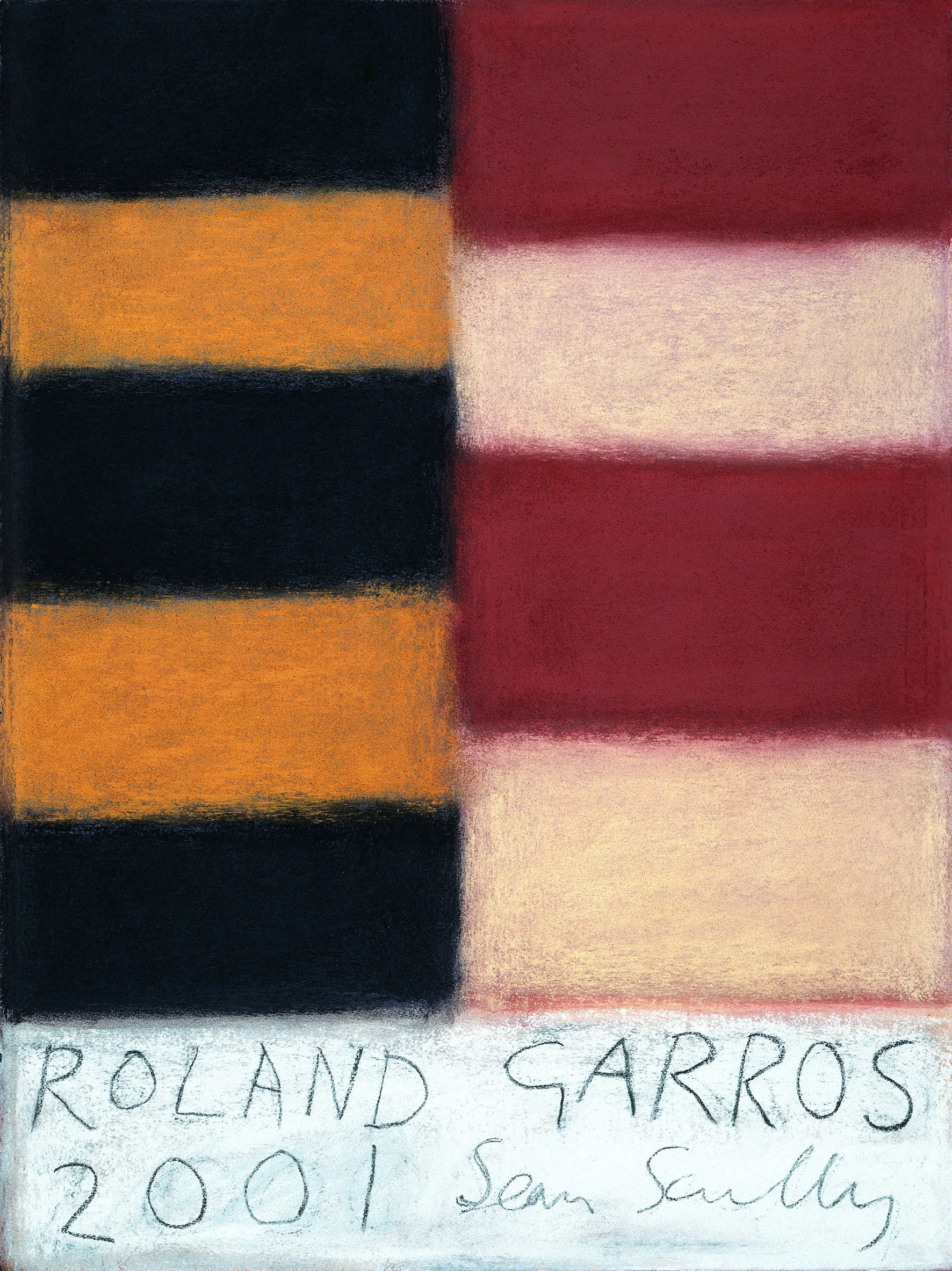Roland-Garros 2001 poster by Sean Scully