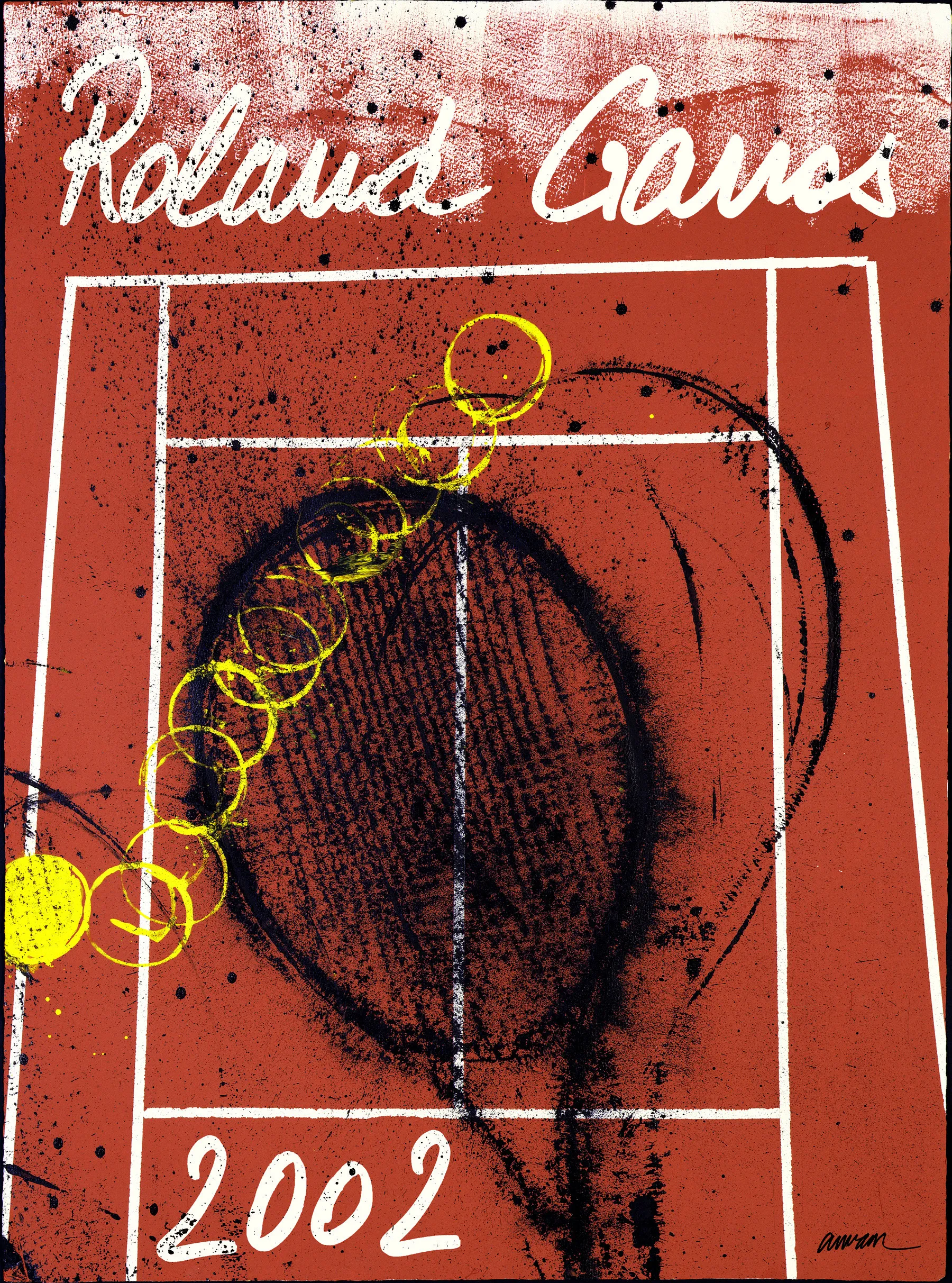 Roland-Garros 2002 poster by Arman