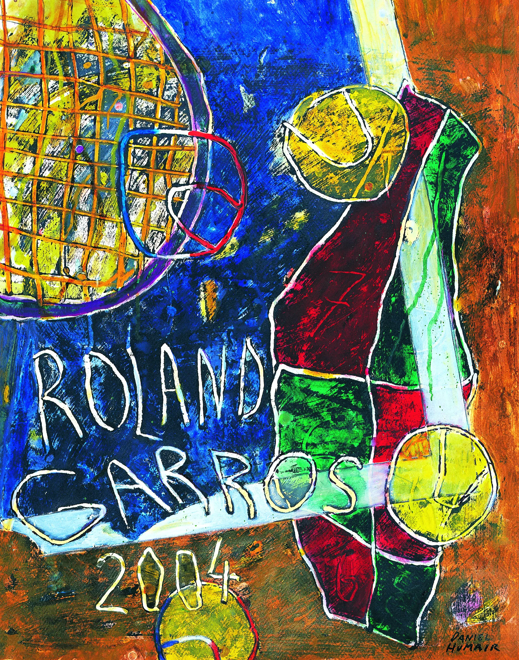 Roland-Garros 2004 poster by Daniel Humair