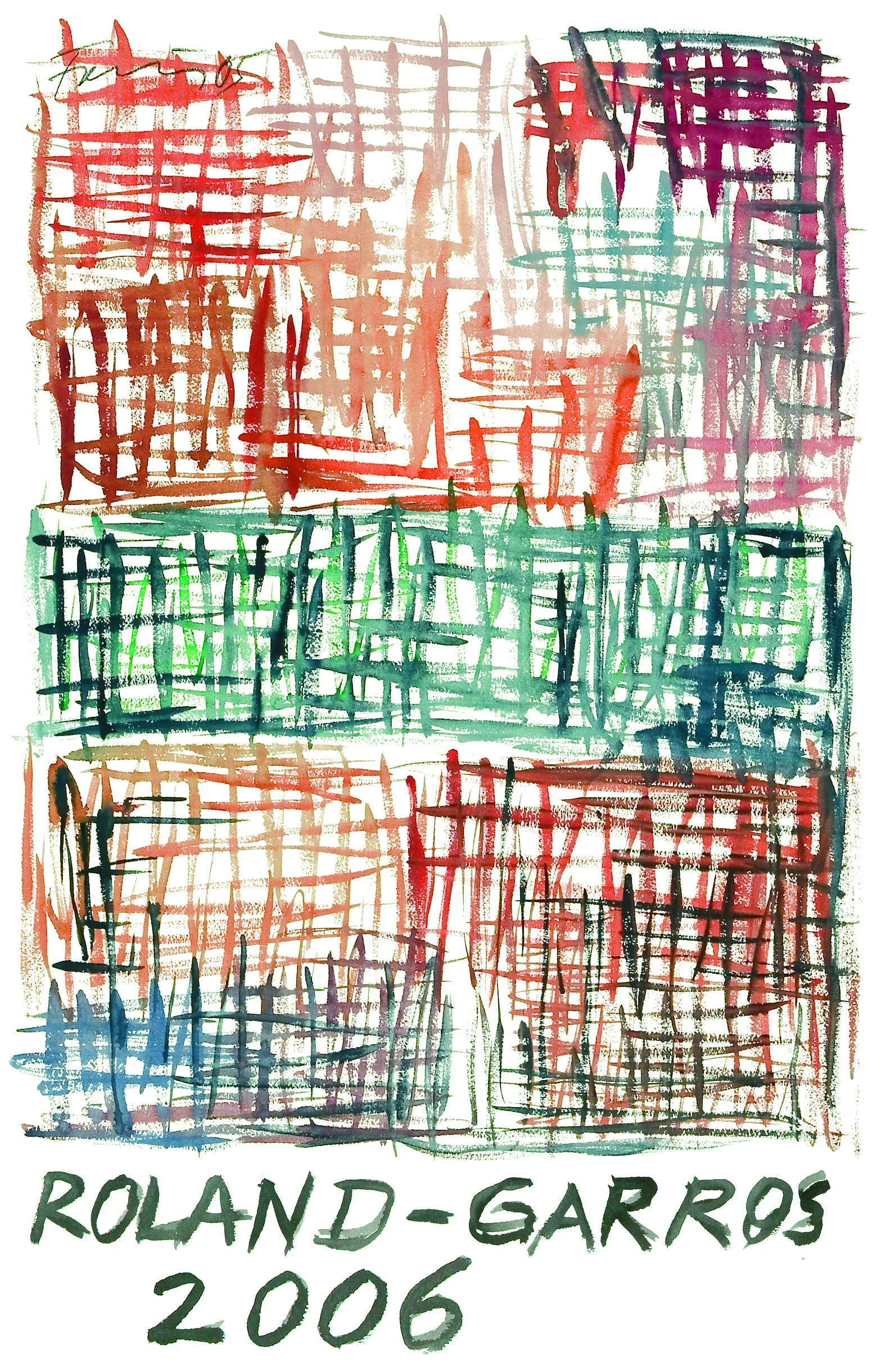 Roland-Garros 2006 poster by Günther Förg