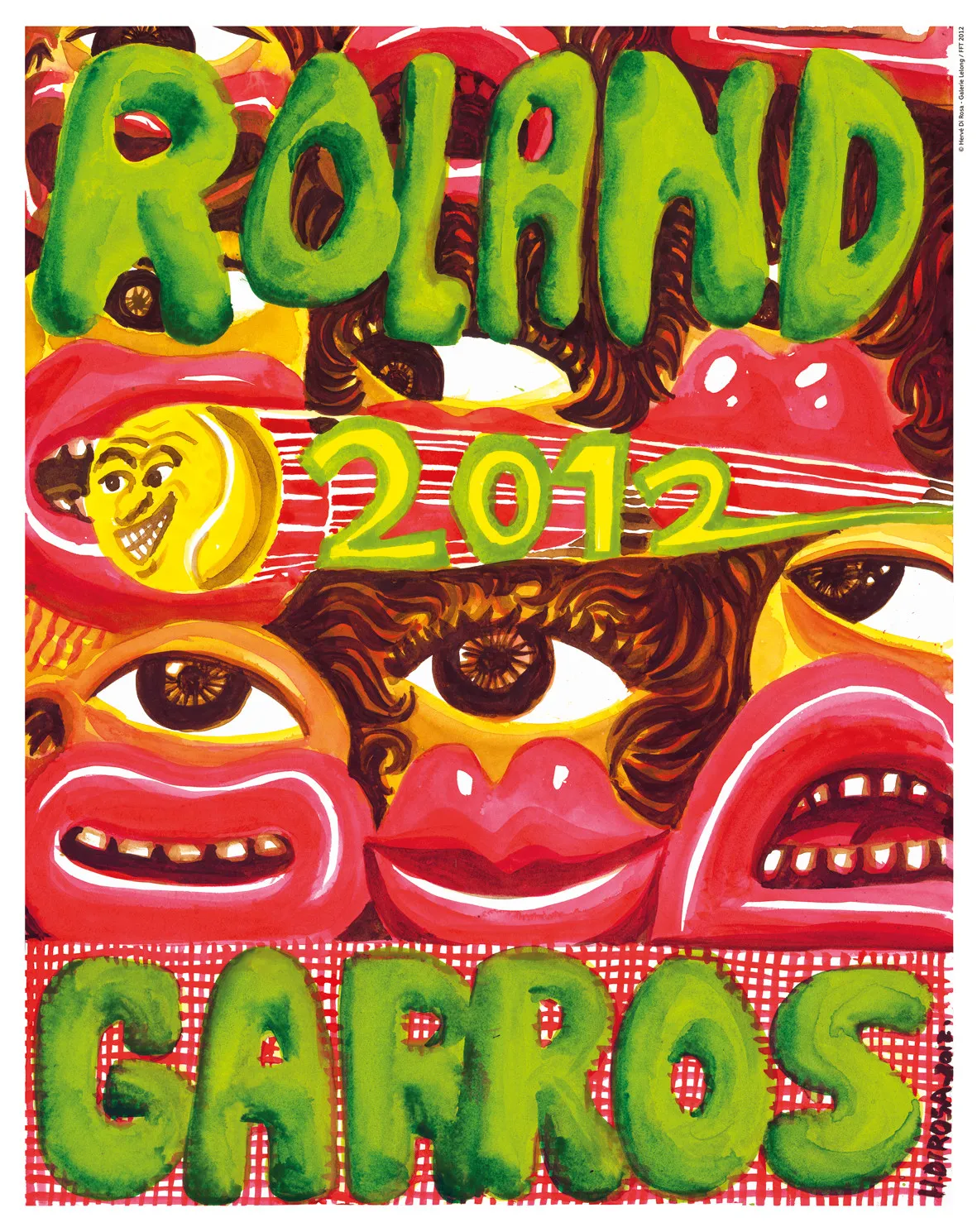 Roland-Garros 2012 poster by Hervé Di Rosa