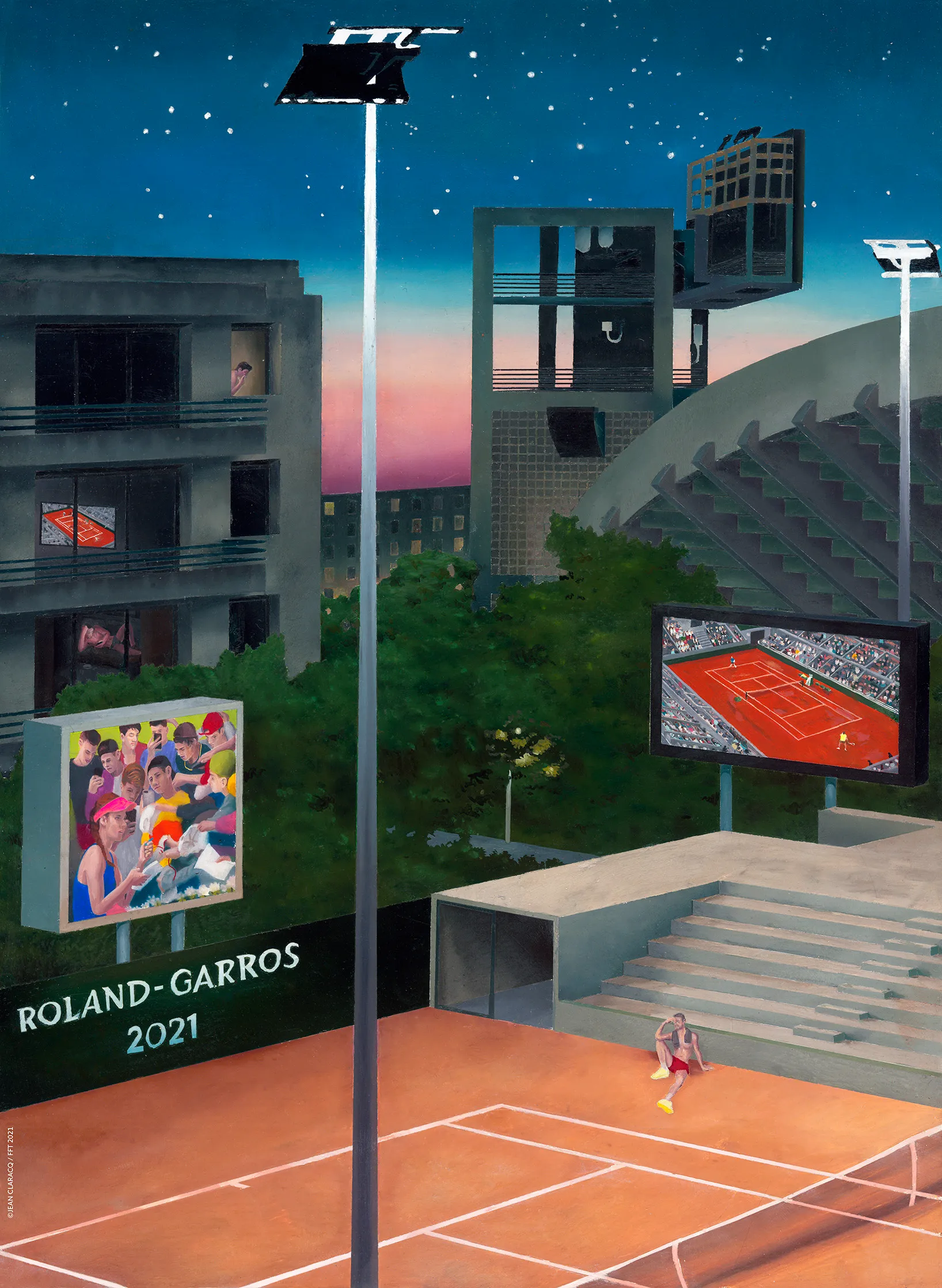 Roland-Garros 2021 poster by Jean Claracq